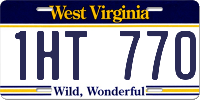 WV license plate 1HT770