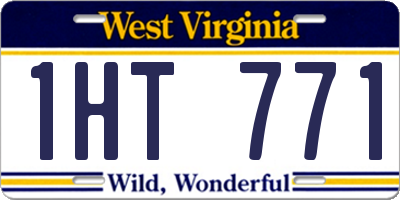 WV license plate 1HT771