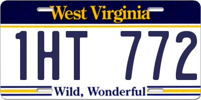 WV license plate 1HT772