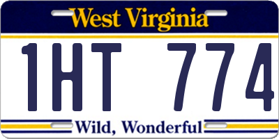 WV license plate 1HT774