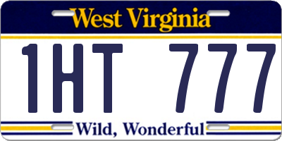 WV license plate 1HT777