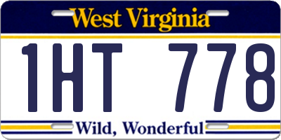 WV license plate 1HT778