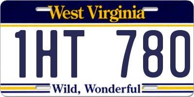 WV license plate 1HT780