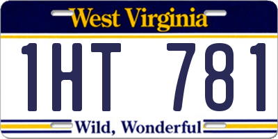 WV license plate 1HT781