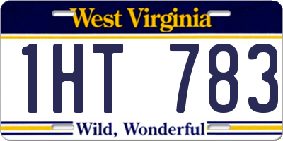 WV license plate 1HT783