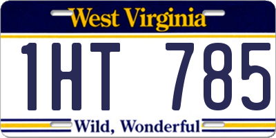 WV license plate 1HT785