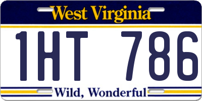 WV license plate 1HT786