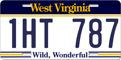 WV license plate 1HT787