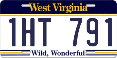 WV license plate 1HT791