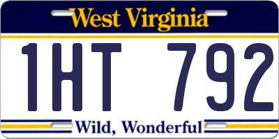 WV license plate 1HT792
