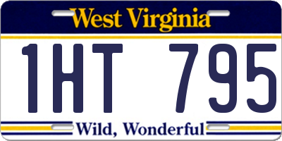 WV license plate 1HT795