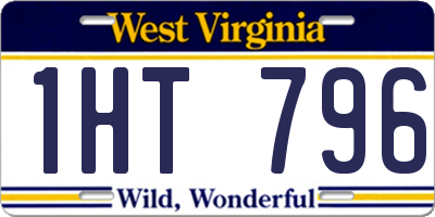 WV license plate 1HT796
