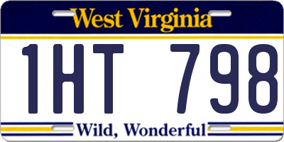 WV license plate 1HT798