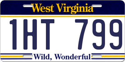 WV license plate 1HT799