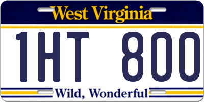 WV license plate 1HT800
