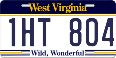WV license plate 1HT804