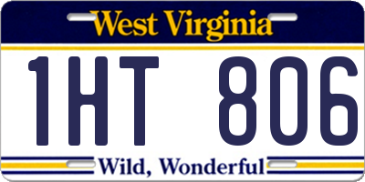 WV license plate 1HT806