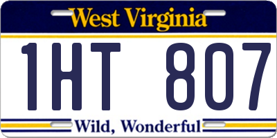 WV license plate 1HT807