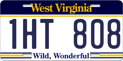 WV license plate 1HT808