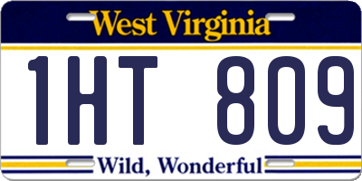 WV license plate 1HT809