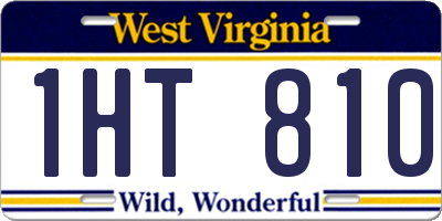 WV license plate 1HT810