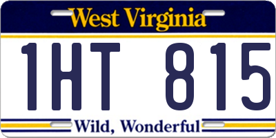 WV license plate 1HT815