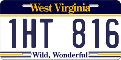 WV license plate 1HT816