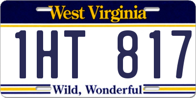 WV license plate 1HT817