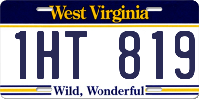 WV license plate 1HT819