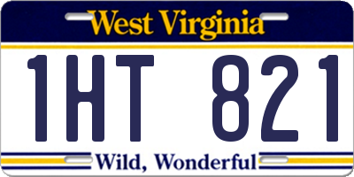 WV license plate 1HT821