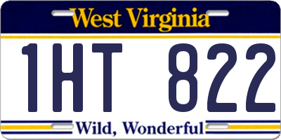 WV license plate 1HT822
