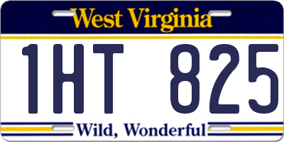 WV license plate 1HT825
