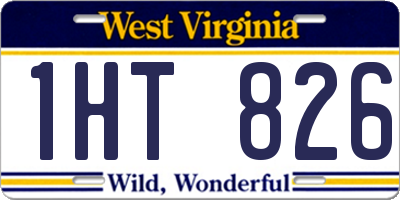 WV license plate 1HT826