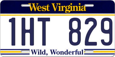 WV license plate 1HT829