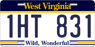 WV license plate 1HT831