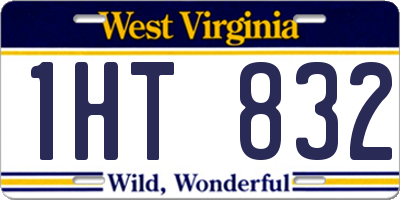 WV license plate 1HT832