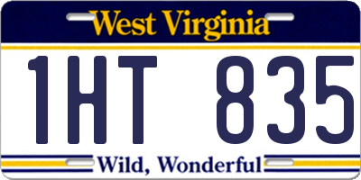 WV license plate 1HT835