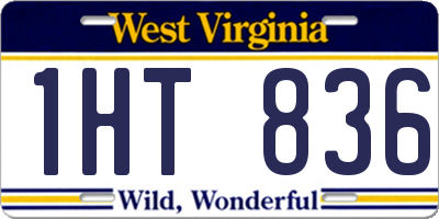 WV license plate 1HT836
