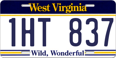 WV license plate 1HT837