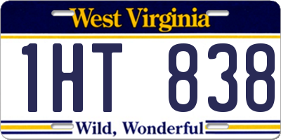 WV license plate 1HT838