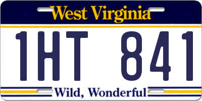 WV license plate 1HT841