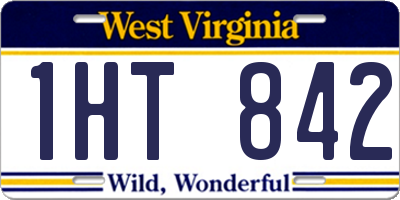 WV license plate 1HT842
