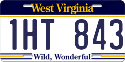 WV license plate 1HT843