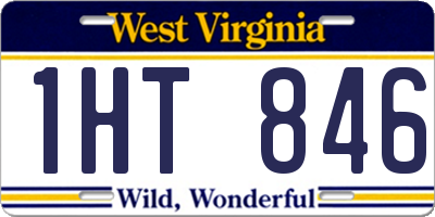 WV license plate 1HT846
