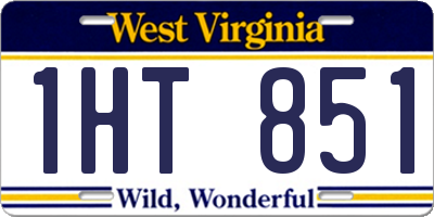 WV license plate 1HT851