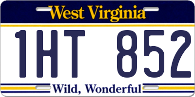 WV license plate 1HT852