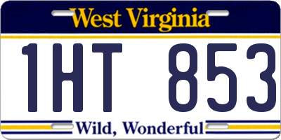 WV license plate 1HT853