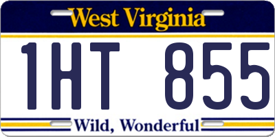 WV license plate 1HT855