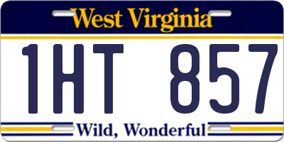 WV license plate 1HT857
