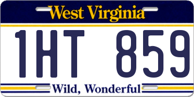 WV license plate 1HT859